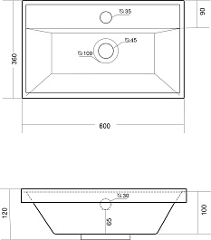 Madera Раковина Classica Slim 60 белая – фотография-7